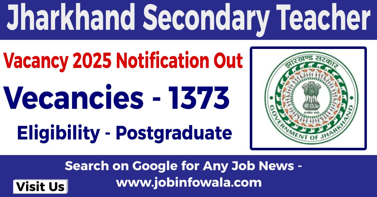 JSSC Secondary Teacher Online Form 2025