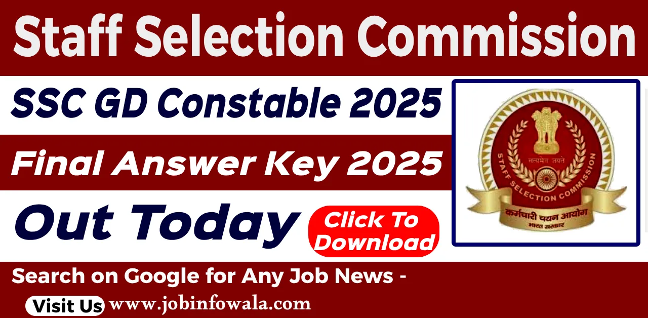 SC GD Constable 2025 Answer Key, Result, PET PST, and Vacancies Update