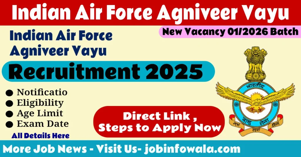 Indian Air Force Agniveer Vayu Recruitment 2025 Application, Eligibility, Exam Details