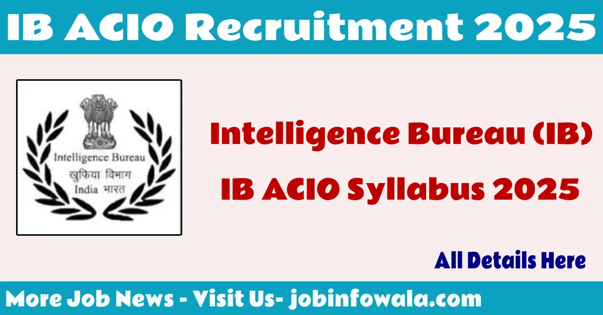 IB ACIO Syllabus 2025 PDF Download – Tier I and Tier II Exam Pattern