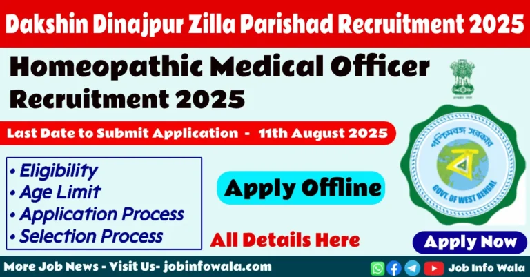 Dakshin Dinajpur Zilla Parishad Recruitment 2025 - Homeopathic Medical Officer Vacancy