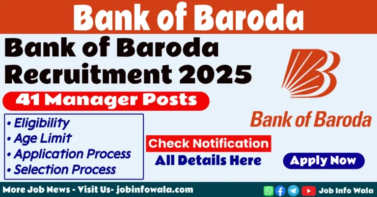 Bank of Baroda Recruitment 2025 Notification PDF – Manager, Fire Safety Officer and Other Posts
